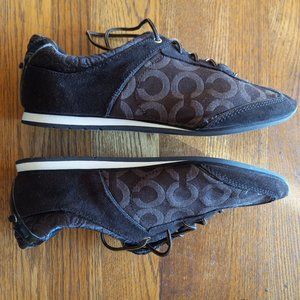Coach Insignia/Logo Kelbie Brown Suede Sneaker